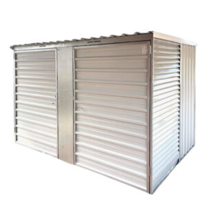 Depósito Metálico de Jardim Com Duas Portas Pivotantes e  Veneziana para Ventilação - Modelo 11
