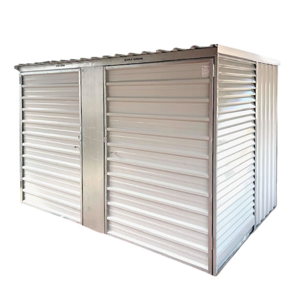 Depósito Metálico de Jardim Com Duas Portas Pivotantes e Veneziana para Ventilação - Modelo 11